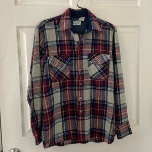 Vintage Penfield Trailwear Wool Blend Men’s Plaid Button-Up‎ Shirt Size Medium